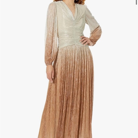 Shoshanna Womens Alina Ombre Chiffon Long Sleeve Dress - Picture 1 of 4